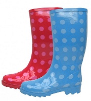 Gummistiefel rot/blau